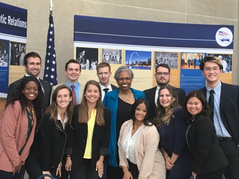 A group of GIA students visiting the State Department
