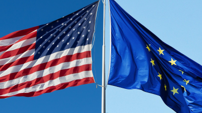 The American flag and the European Union flag. Images courtesy Pixabay.